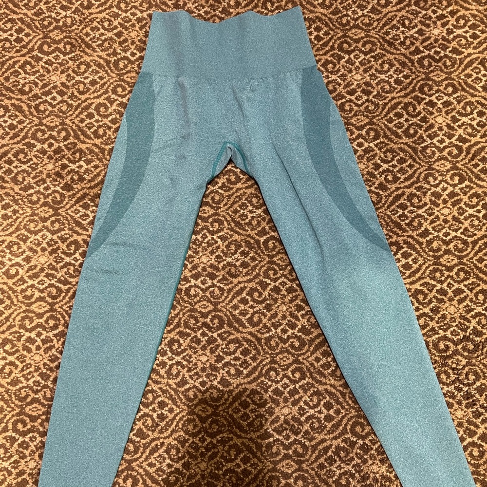 NVGTN Teal Contour Seamless Leggings Size small